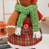 Weihnachts-Lebkuchenmann-Puppe mit dehnbaren langen Beinen und stehender Pose | Neues Plaid-Stoffornament für Weihnachtsbaum-Heimdeko