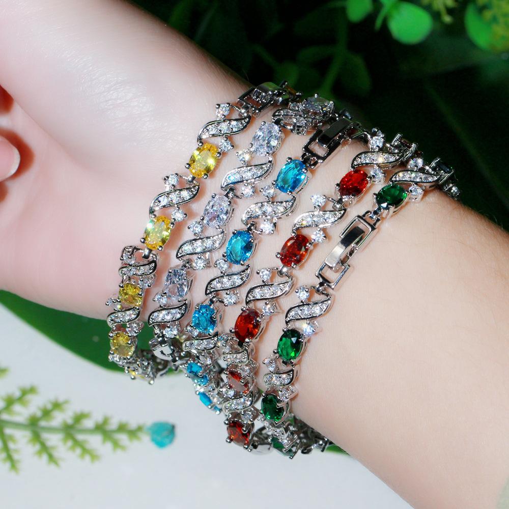 Wedding Dress K Gold Plated Zircon Bracelet Women'S Sweet Birthday Gift Jewelry