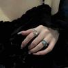 Elegant Moonstone Adjustable Retro Ring: Niche, High-End, Trendy European and American Design