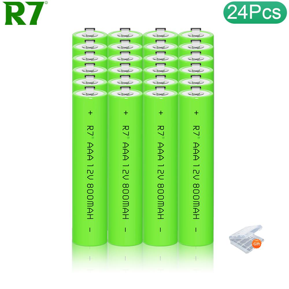 R7 1.2V AAA Ni-MH Rechargeable Battery 800mAh with Weld Tabs - Long-Lasting Power for Electric Shaver, Razor, Toothbrush