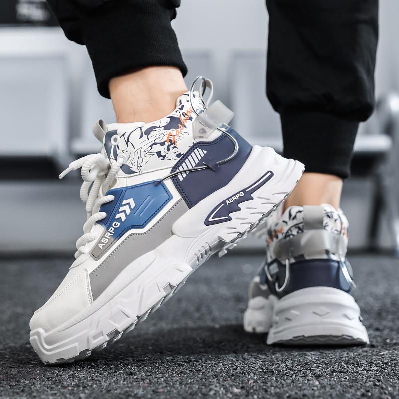 New Men's Fashion Casual Low Top Sports Shoes Students Thick Sole Comfortable Sneakers Boys Male Classic Breathable Basketball Shoes