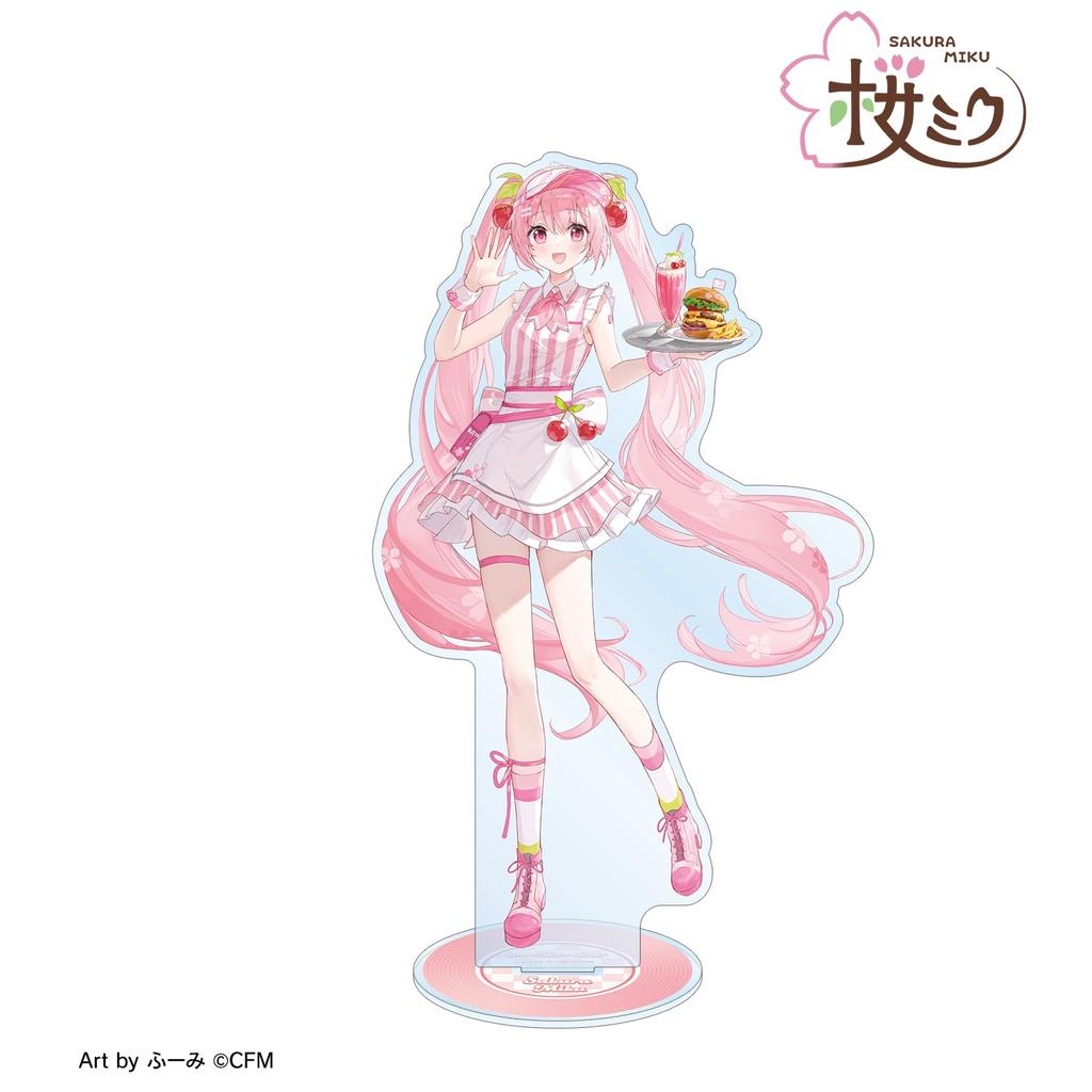 Sakura Miku Original Sakura Miku American Diner Art by Fuumi Big Acrylic Stand Illustration ver.