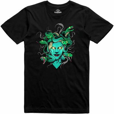 Camiseta Medusa Masculina Monstro Górgona Serpente Perseu Mitologia Role Playing Tee
