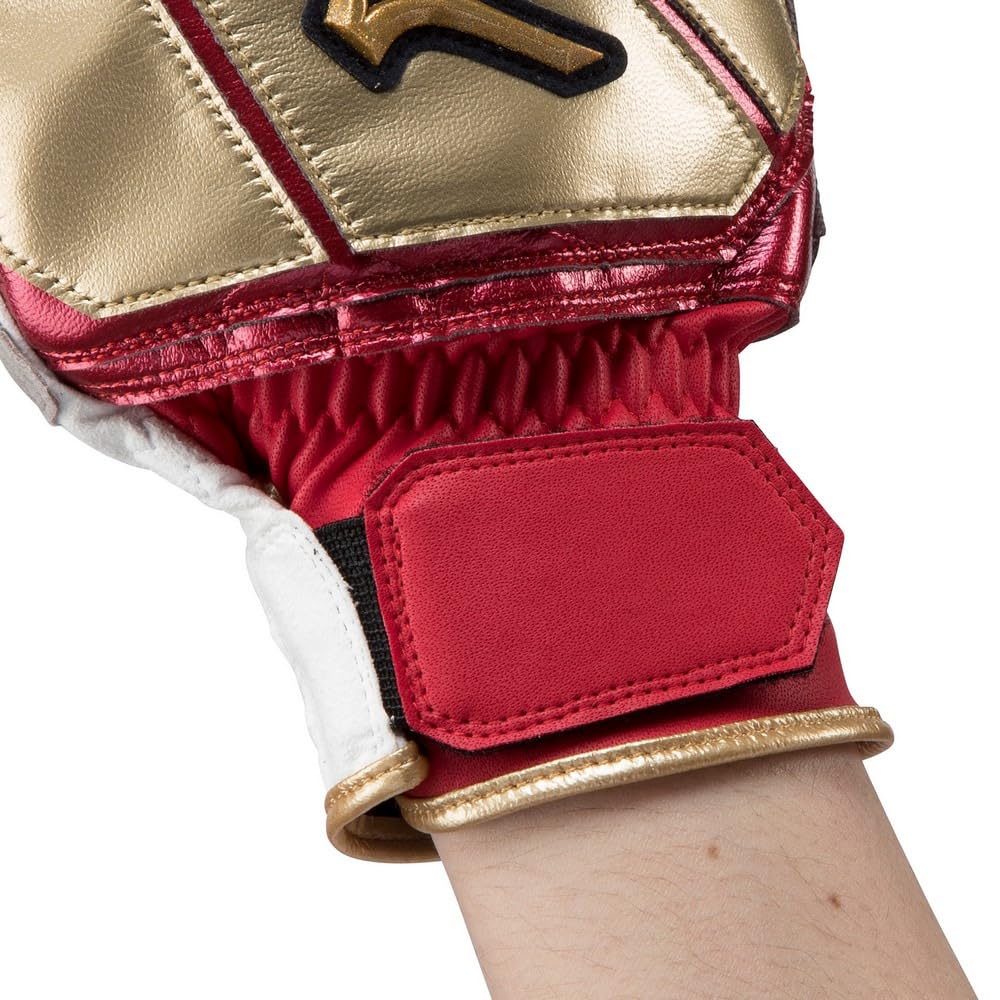 MIZUNO Mizuno Pro Baserunning Gloves Free Red x Gold 1ejet13062, Size,