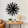 Sol och Måne Väggkonst Metalldekor Skulptur för Hem Halloween Julklapp