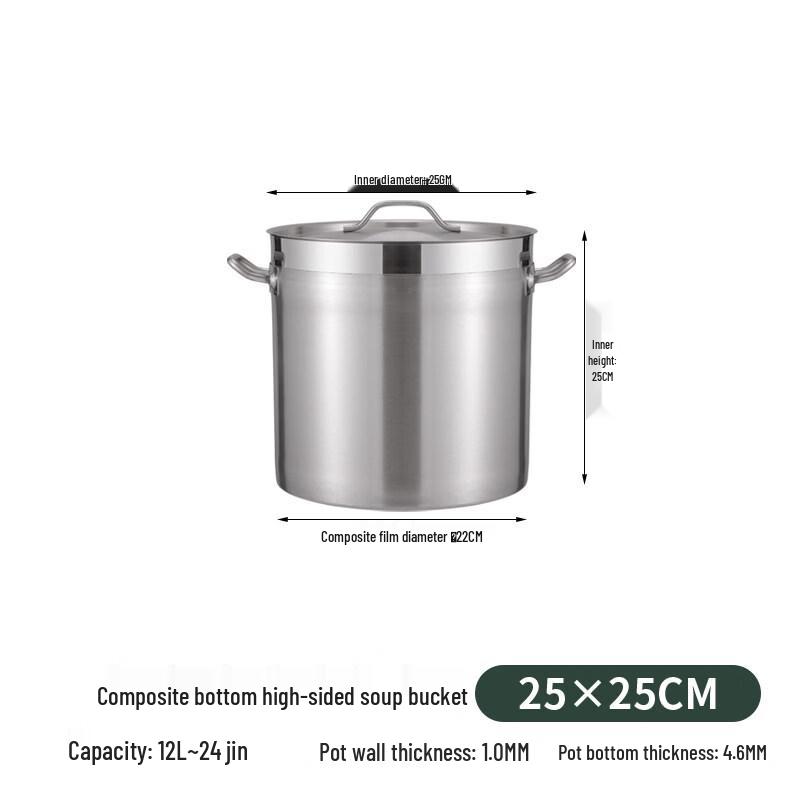 

JPHZNB Food Grade Stainless Steel Stew Pot for Induction Cooker
