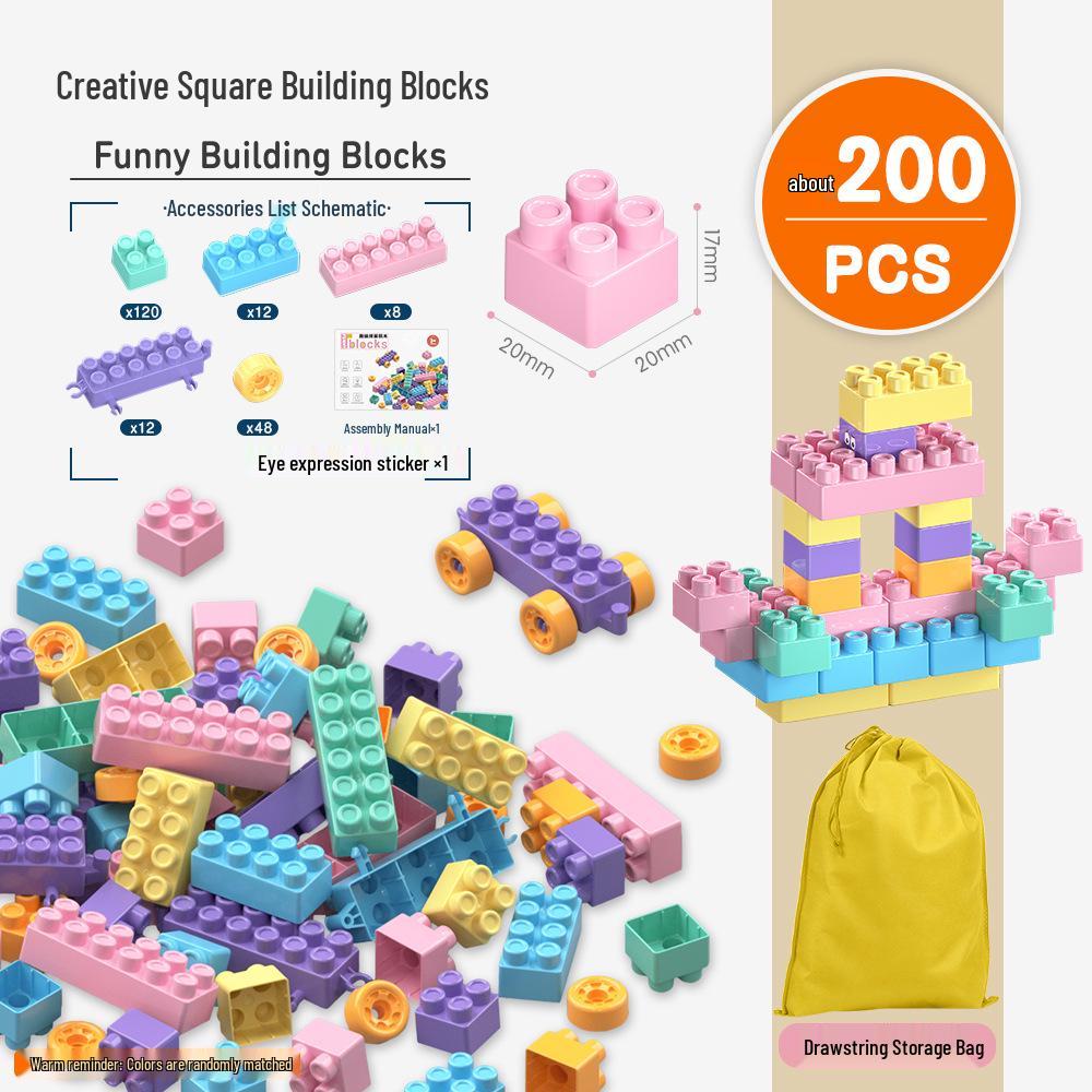 New Dual-Color Children's Building Blocks: Assembled Puzzle & Educational DIY Toys for Early Learning