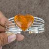 Baltic Amber Gemstone Handmade 925 Sterling Silver Cuff Bangle Adjustable KKG-188