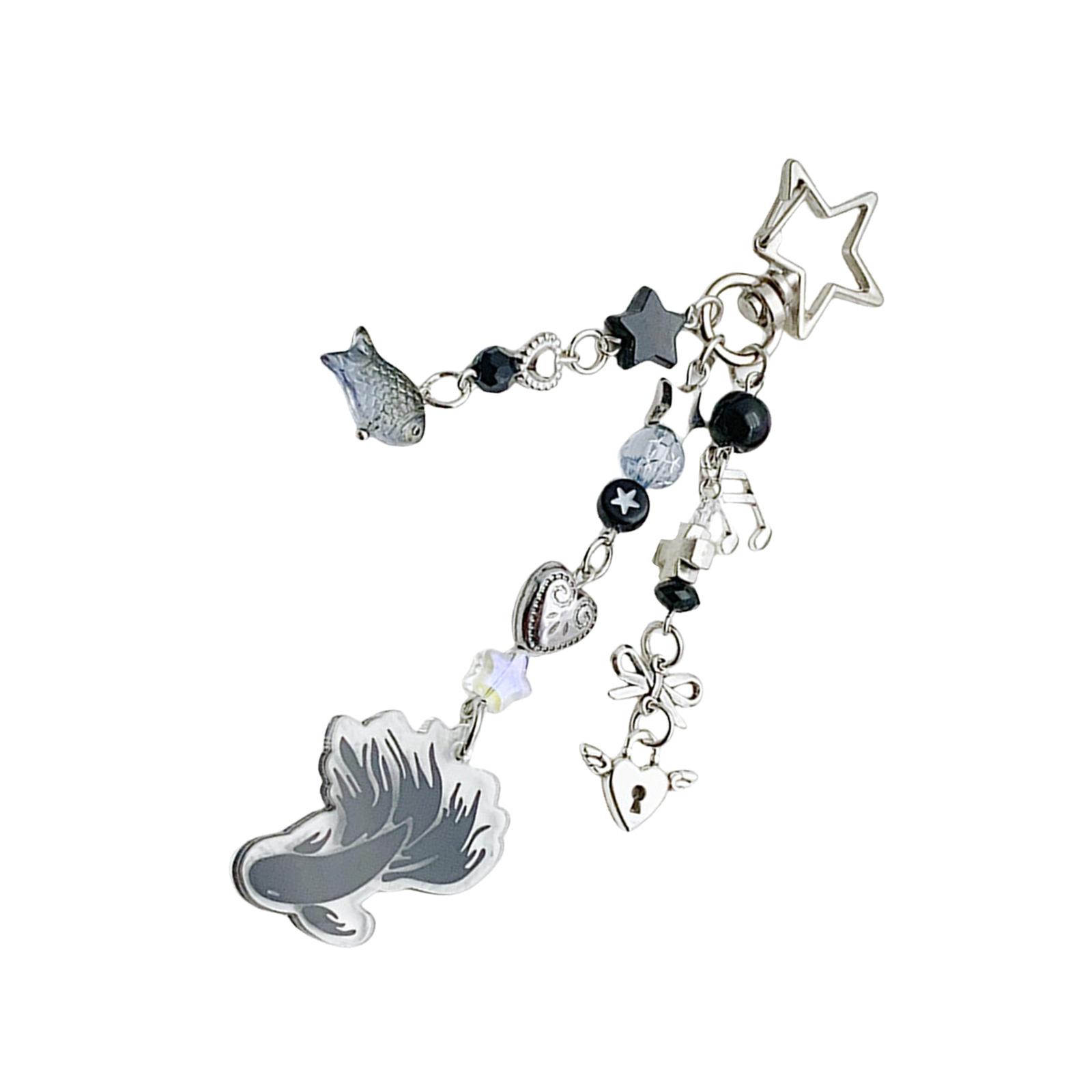 

Красочный брелок-подвеска с бусинами, рыбка, бантик, сердце, звезда, шарм, модный аксессуар для сумки для модных девушек 1