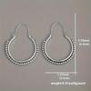 Delicate Hollow Round Hoop Earrings for Women Silver Color Jewelry Vintage Bohemian Style Personality Ear Decor