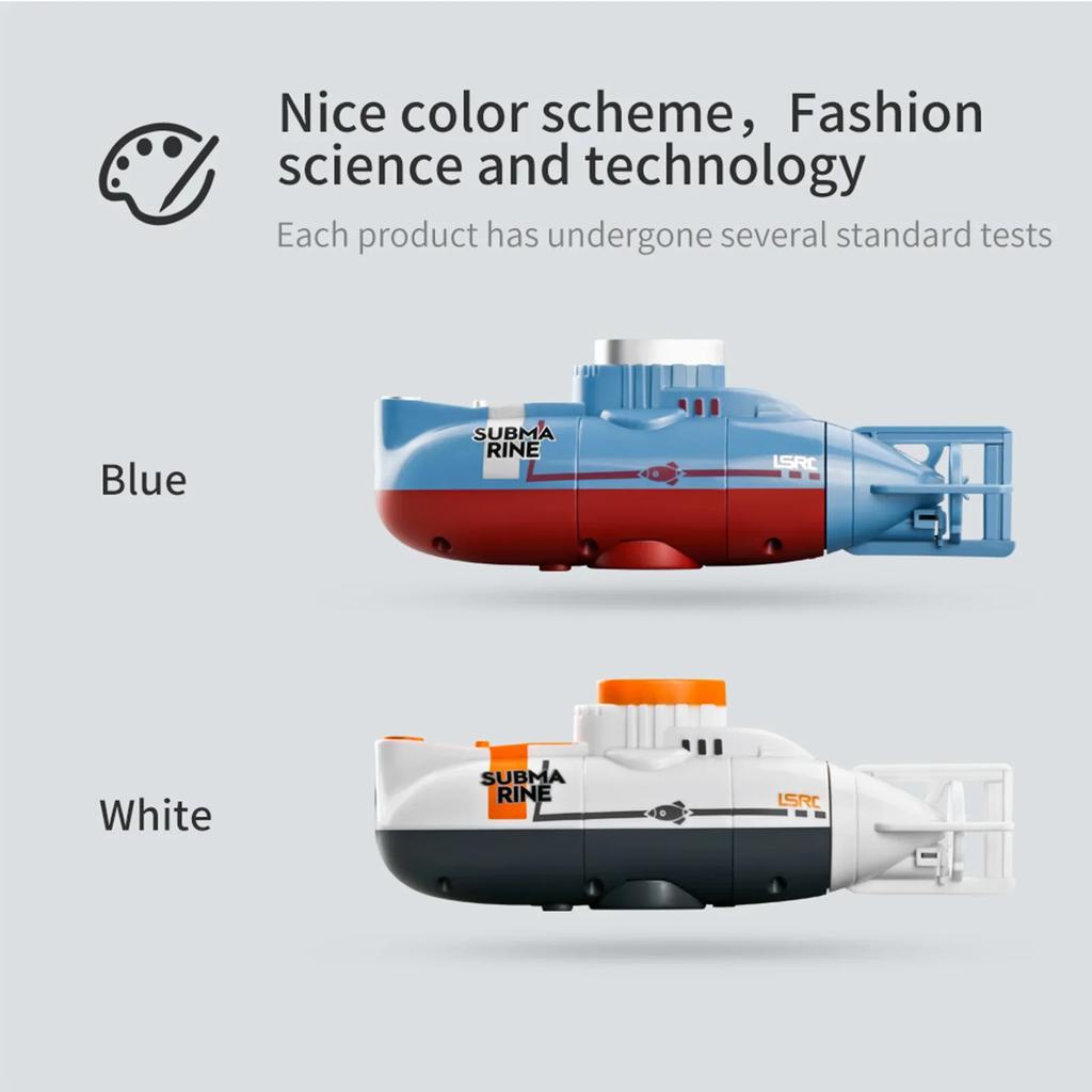 Non-Toxic Rc Submarine 0.1M/S Speed Remote Control Boat Waterproof Diving Toy Mini Simulation Model Gift For Kids Children New Year Gift