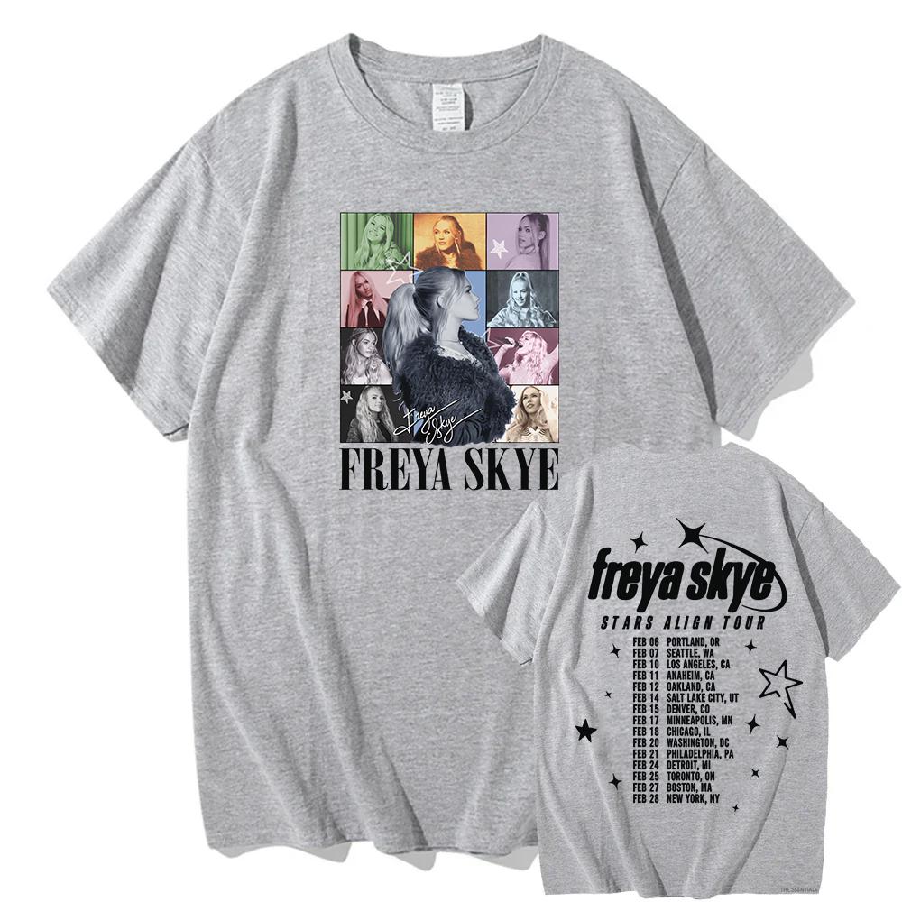 Freya Skye Printed Tshirt A Unisex Shortsleeved Printed GarUnisext Breathable Cotton Tshirt for Enjoying Street Style Music