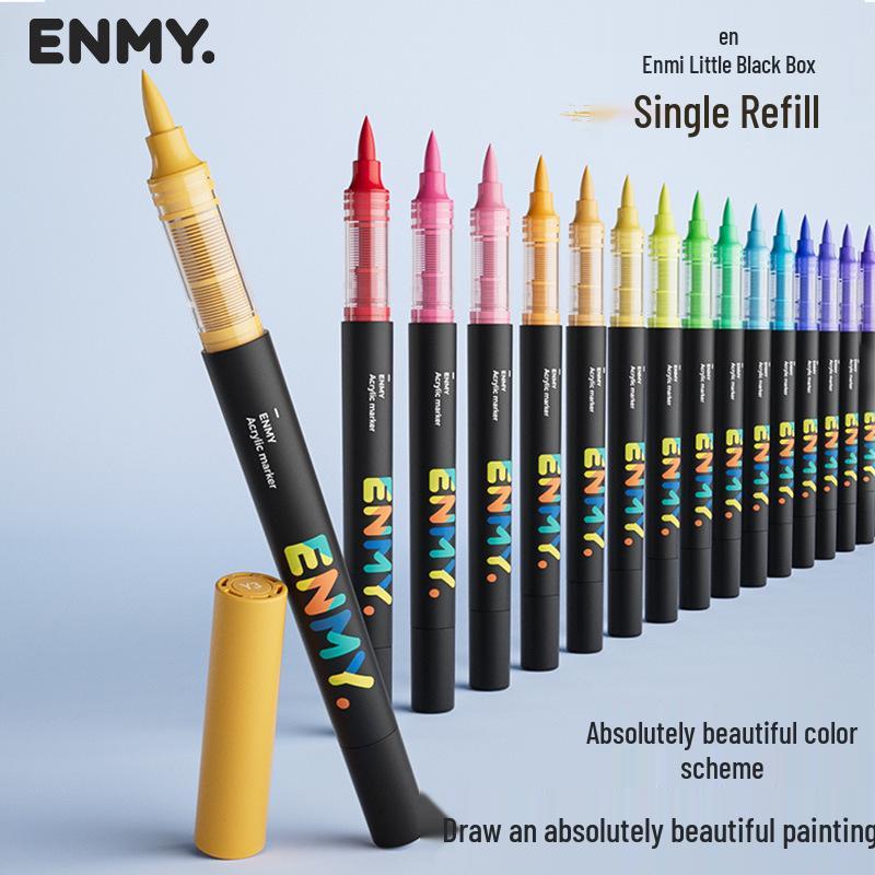 

ENMY Direct Liquid Acrylic Marker - Independent Single Pen with Refill, Professional Drawing, Little Black Box Edition. BG2