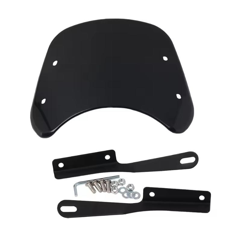 Motorcycle Universal Black Windshield Wind Deflector Windscreen Fairing