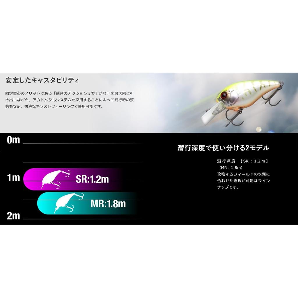 [JACKALL] Master Crank 47MR Crankbait Pearl Chart Tiger