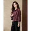 D.F.DEAR Autumn Lapel Button-Down Blouse