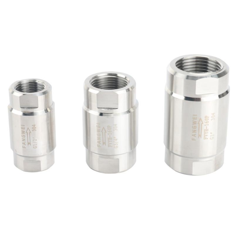 1/8" 1/4" 3/8" 1/2" 3/4" 1" BSPP Female 304 Stainless Steel High Pressure Non-return Check Valves Water Oil One-way Valve
