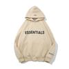 Reflective 3D Letter Hooded Sweatshirt Unisex Oversized Cotton Pullover Winter Warm Casual Top