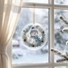 Acrylic Holiday Hanging Ornaments Christmas Ornament, Double Side Printed Santa Pendant for Tree Window, Personalized Gift Tags 2D Flat Festive Decor