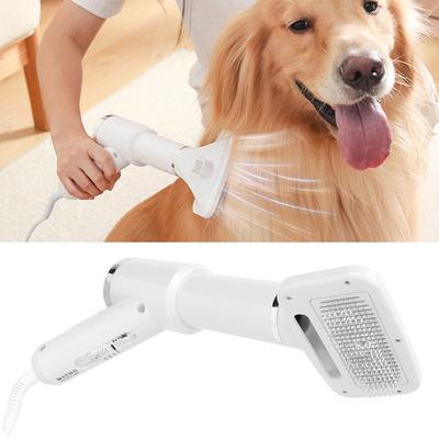 Pet Hair Dryer Comb Adjustable Temp Massage Grooming Pet Hair Blower with Slicker Brush for Cats Dogs