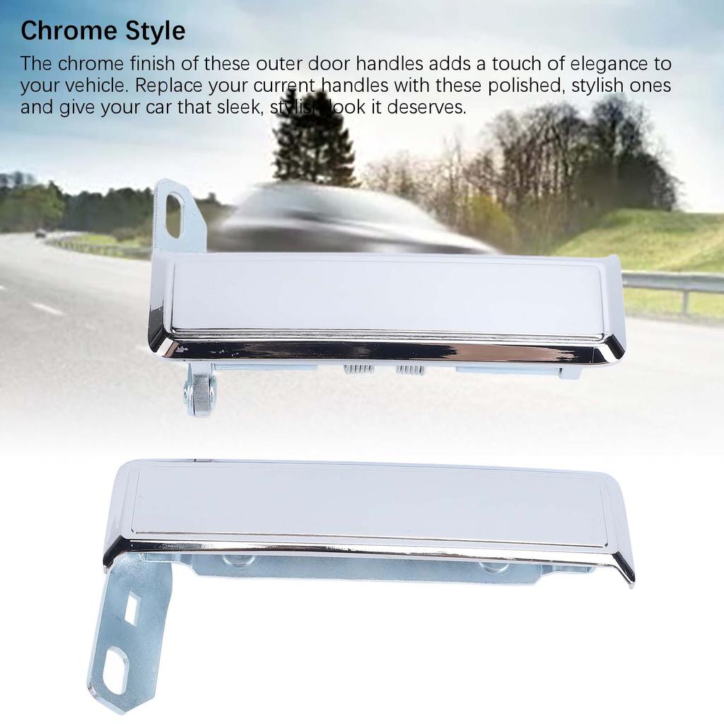 Car Chrome Outer Door Handle Rustproof Left Right Metal Exterior Door Handle Set For Land Cruiser FJ40 BJ40 BJ42 FJ45