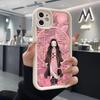 A-Demon S-Slayer NezukoES KamadoS Phone Case For IPhone Air 17 Pro Max 16 E 15 14 Pro Max 13 12 11 Mini Plus Soft Silicone White