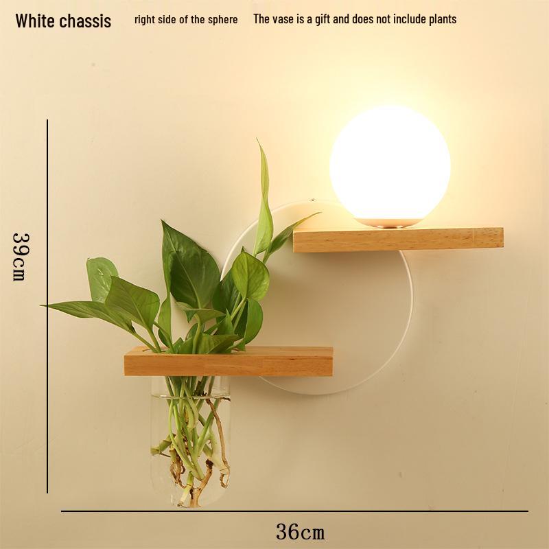 Japanese Solid Wood Nordic Wall Lamp for Bedroom, Living Room, Study, and Balcony