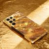 Golden Wave-like Texture Phone Case S26 Ultra Case S25 Ultra Case Glass for Samsung Galaxy S26 S25 S24 S23 S22 FE Ultra Plus