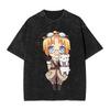 Vintage Washed Tshirt Hetalia Axis Power  Cotton Tshirts  Fashion Tee Shirt For Man Summer Y2k Fun Design Top Tees