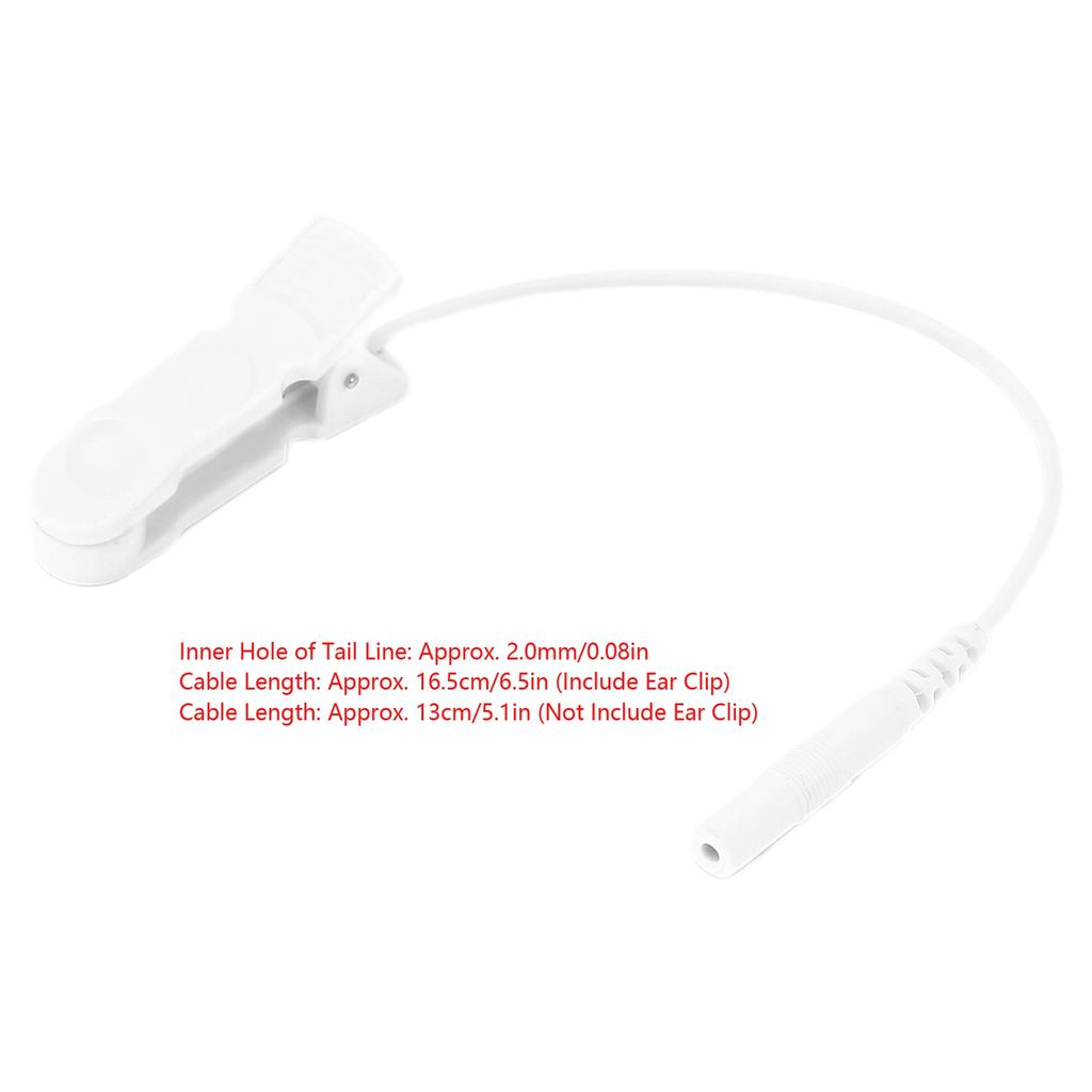 2.0mm TENS Wire Ear Clip Electrode Wire Lead Connecting Cable Ear Clip Stimulator for Digital Massage Machine