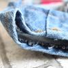 Puppy Denim Clothes Four-legged Conjoined Windproof Clothes Warm Pet Supplies for Spring Autumn