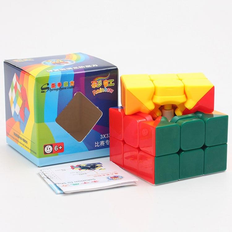 

Shengshou Rainbow 3x3x3 Magic Cube 3 слоя 56 мм Cubo Magico Speed Cube Twisty Puzzle Toy для детей, образовательный подарок для детей