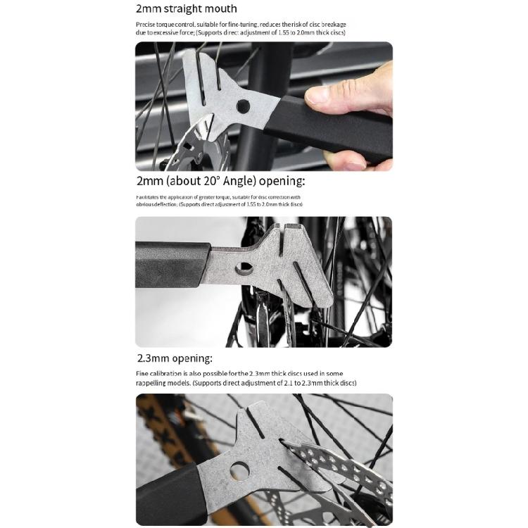 Portables Disc Brake Alignment Wrenches Light weight Stainless Steel Tool With Ergonomic Handle For Cycling Maintenance