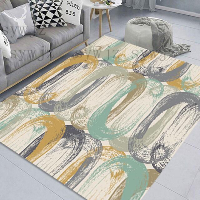 Fashion Geometric Retro Home Living Room Carpet Bedroom Room Decoration Non -Slip Floor Mat Room Bedroom Corridor Porch Door Mat