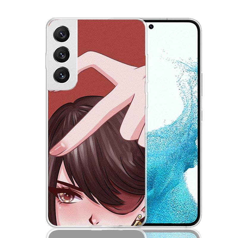 Coque de téléphone Genshin Love Walnut Pour Samsung Galaxy S25 S24 S23 S22 S21 FE S20 Ultra S10 Plus Art Personnalisée Coque Capa S24 S23 S2