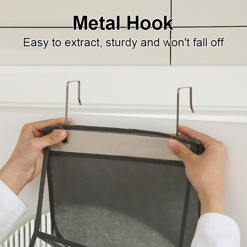 Six Compartments Storage Hanging Bag Wall-mounted Layered Storage Hanging Bag  Bedroom