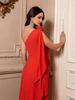 2024 Summer Women's One-Shoulder Floral Slit Dress