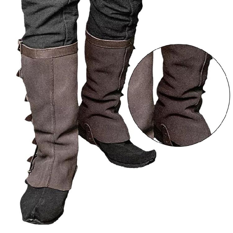 Medieval Gaiters Leg Covers Knight Boot Covers Sterevunk Leg Guards Warriour Knight Cosplay Costume Accessories Gifts