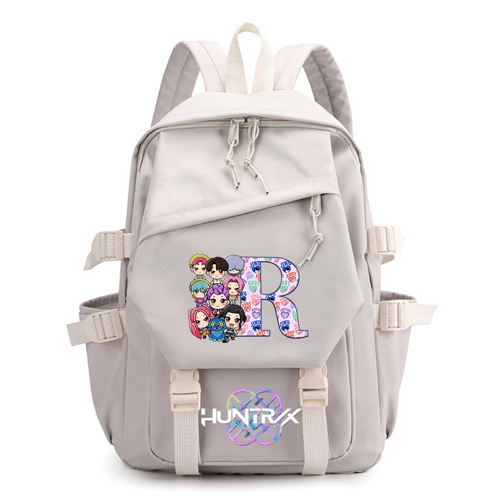 26 Englische Buchstaben Kpop Dämonenjäger Bedruckter Rucksack für Teenager Junge Mädchen Zurück zur Schule Schultasche Schüler Buchtasche Damen Reisetasche Kindergeschenk