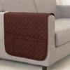 1PC Water Repellent Sofa Armrest Cover Double Pocket Sofa Side Cover Solid Color Plaid Chair Armrest Storage Bag for Living Room