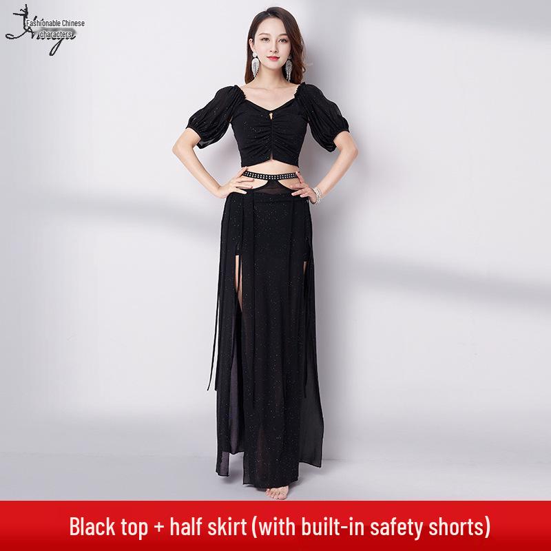 

Belly Dance Fairy Long Dress Set - Beginner Oriental Dance Performance Costume for Women L