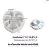Plaster Concrete Resin Craft Casting Molds Leaves Candlestick Silicone Mold DIY Handmade Leaf Tealight Candle Holder