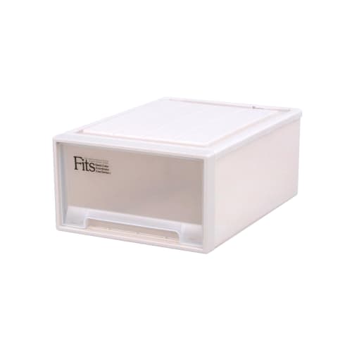 Tenma Fits Case Closet Storage Box, 39cm Wide x 53cm Deep x 23cm High, Sagging-Resistant Storage Case, Made in Japan, Cappuccino Color, Size M-53