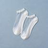 6 Pairs New Arrivals Women Socks Spring Summer Flower Lace Short Socks Soft Silk Thin Transparent Socks Solid Cute Ankle Socks
