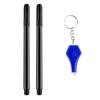 2Pcs Invisible Inks Pen With LED Light Keychain for Birthday Christmas Stocking Fillers Secret Messages Pen for Children