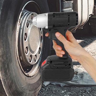 Cheie cu baterie cu litiu fără perii Super Torque 1NM Cheie electrică fără fir Îndepărtarea ușoară a anvelopelor de mașină Cheie de impact cu mandrină de 1/2MM