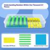 1 Set Kids Math Plaything Ten Hundred Thousand  Complete Kit Math  Plastic Base Toys Counting Cubes Games