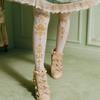 Women's Japanese Gothic Grunge Pantyhose Stockings Harajuku Aesthetic Crosses Print Opaque Tights Leggings Hosiery
