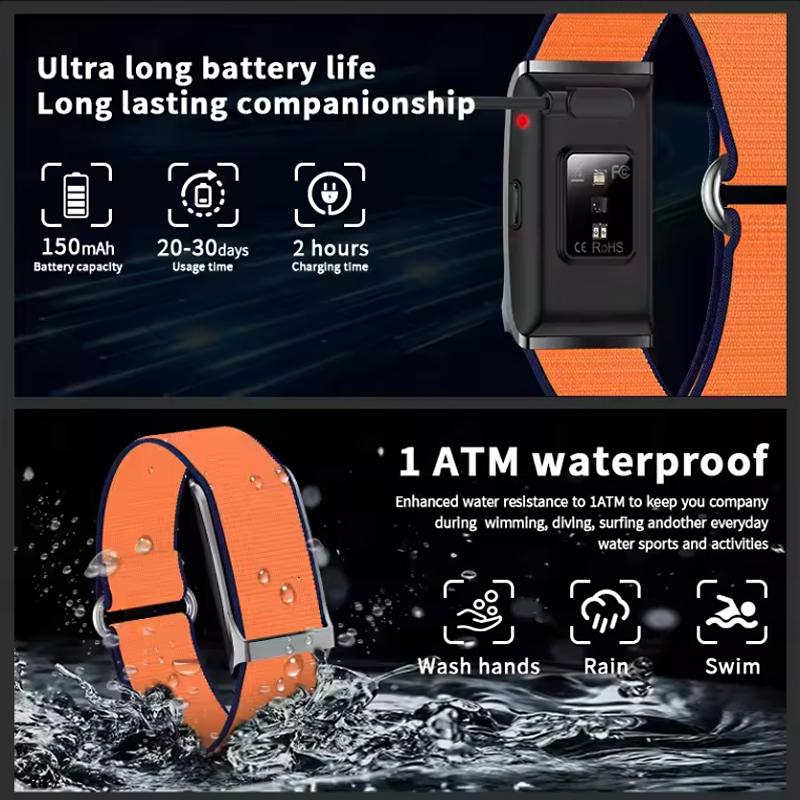 No Screen Smart Watch Heart Rate Blood Oxygen Sleep Monitor Smartwatch Waterproof Bracelet Sport Fitness Tracker Men Wristbands