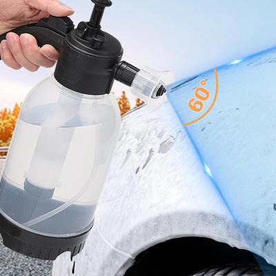 Car Snow Foam Sprayer, Two Nozzles Spraying Can Watering Pot, Hand Pump Pressure Spray Bottle for Cleaning Car Wash 2L